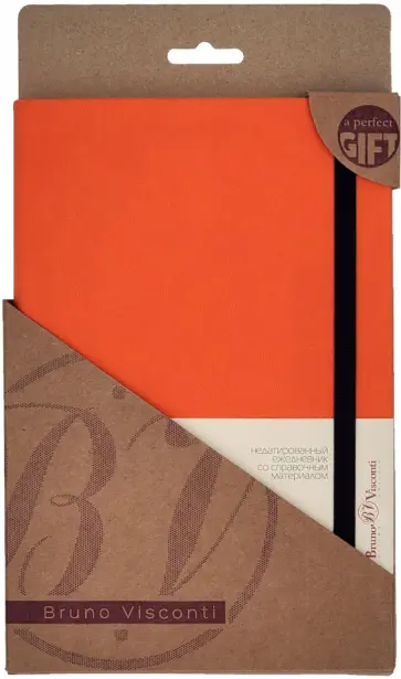 Ежедневник недатированный Megapolis velvet, оранжевый, А5, 160 листов обложка книги