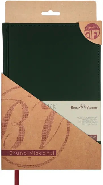 Ежедневник недатированный с индексами Velvet Index, темно-зеленый, А5, 136 листов обложка книги