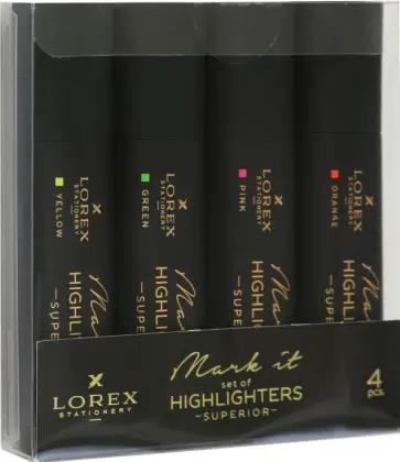 Набор текстовых маркеров, неон, 4 штуки обложка книги