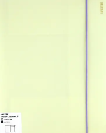 Папка с резинкой Pastel, желтая, А4 Папка с резинкой Pastel, желтая, А4 обложка книги
