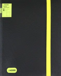 Папка с резинкой Monochrome, черная с желтым, А4 обложка книги
