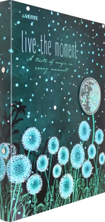 Папка на кольцах Dandelions, A4, розовая обложка книги