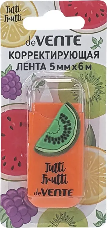 Корректирующая лента Tutti-Fruti.Kiwi, 5мм x 6м Корректирующая лента Tutti-Fruti.Kiwi, 5мм x 6м обложка книги