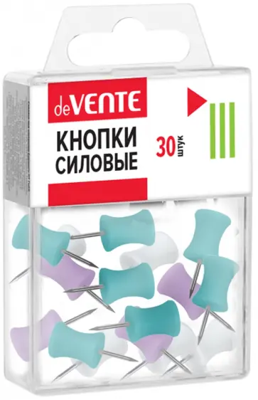 Кнопки канцелярские силовые Pastel, 30 штук обложка книги