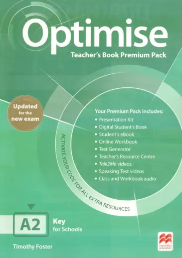 Timothy Foster - Optimise. Updated. A2. Teacher’s Book Premium Pack обложка книги
