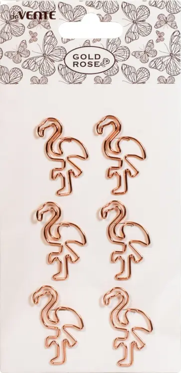 Скрепки металлические Gold Rose. Flamingo, 6 шт Скрепки металлические Gold Rose. Flamingo, 6 шт обложка книги