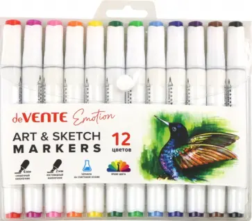 Набор маркеров для скетчинга Emotion, 12 цветов обложка книги