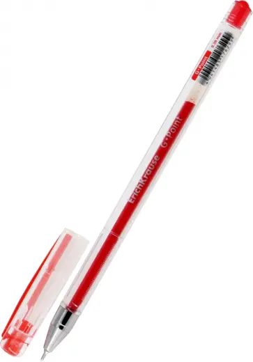 Ручка гелевая G-Point, красная обложка книги