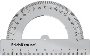 Транспортир пластиковый, 180°, 10 см Транспортир пластиковый, 180°, 10 см обложка книги