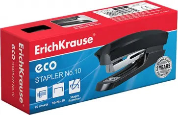 Степлер Eco, №10, черный обложка книги