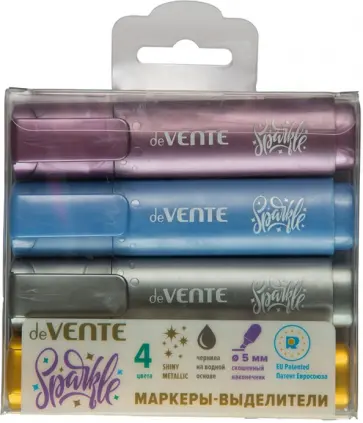 Набор маркеров-выделителей Sparkle, 4 цвета обложка книги