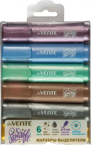 Набор маркеров-выделителей Sparkle, 6 цветов обложка книги