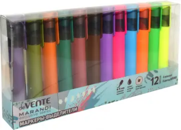 Набор маркеров-выделителей Marandi, 12 цветов обложка книги