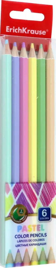 Карандаши шестигранные Inspiration Pastel, 6 цветов обложка книги