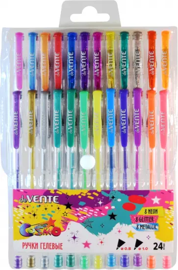 Набор ручек гелевых Cosmo, 24 цвета Набор ручек гелевых Cosmo, 24 цвета обложка книги