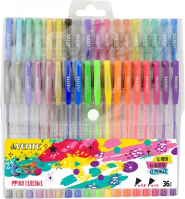 Набор ручек гелевых Cosmo, 36 цветов Набор ручек гелевых Cosmo, 36 цветов обложка книги