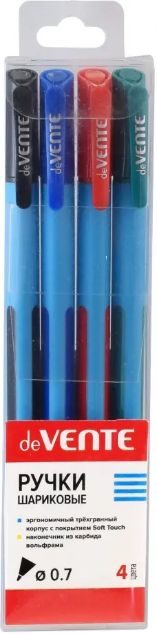 Набор ручек шариковых Trio Soft, 4 цвета обложка книги