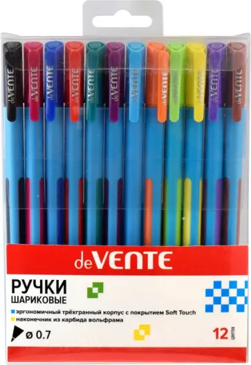 Набор ручек шариковых Trio Soft, 12 цветов обложка книги