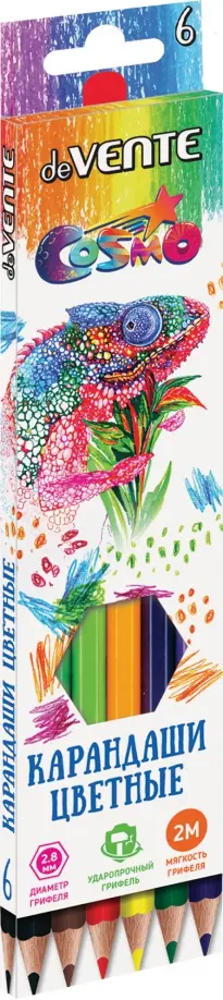 Карандаши цветные Cosmo, 6 цветов обложка книги