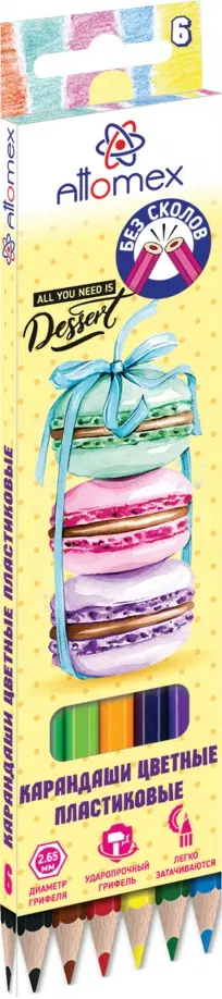 Карандаши цветные Dolce Vita, 6 цветов Карандаши цветные Dolce Vita, 6 цветов обложка книги