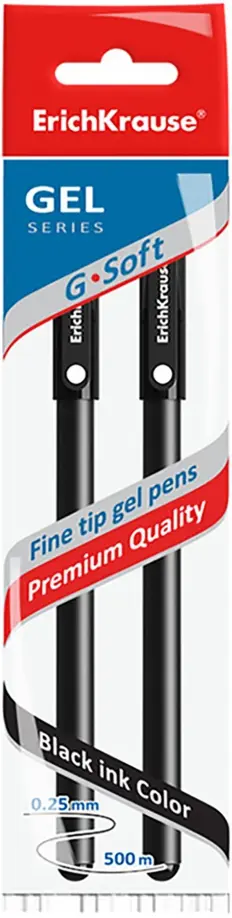 Ручки гелевые G-Soft, черные, 2 штуки обложка книги