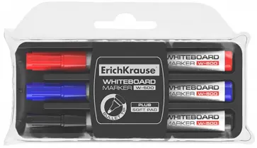 Набор маркеров для досок с губкой, 3 шт. обложка книги