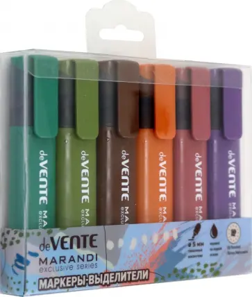 Набор маркеров-выделителей Marandi, 6 цветов обложка книги