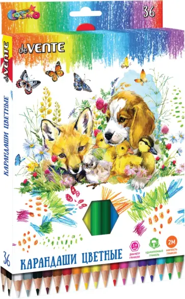 Карандаши цветные Cosmo, 36 цветов обложка книги