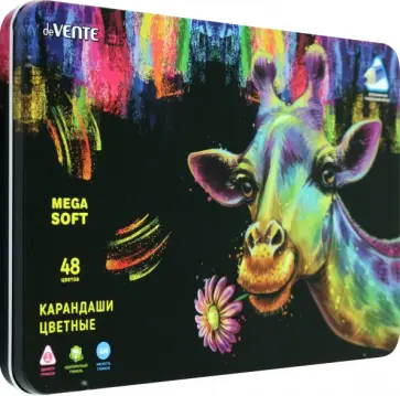 Карандаши цветные Trio Mega Soft, 48 цветов обложка книги