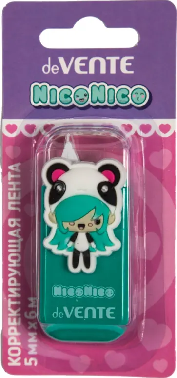 Корректирующая лента NicoNico:-) 5 мм, мятный Корректирующая лента NicoNico:-) 5 мм, мятный обложка книги