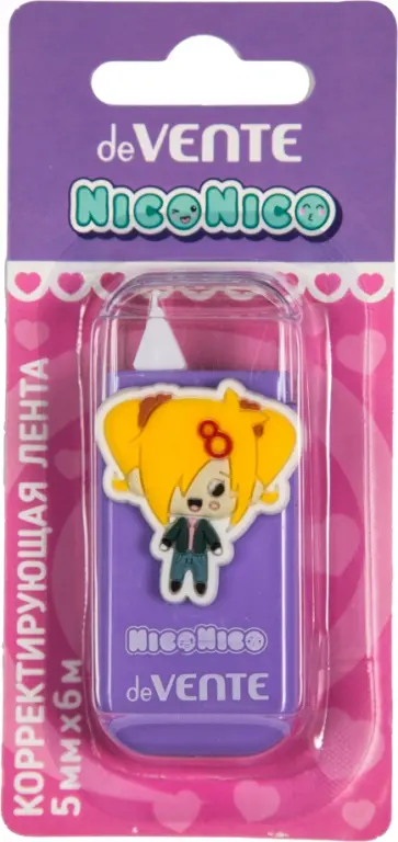 Корректирующая лента NicoNico:-) 5 мм, сиреневый Корректирующая лента NicoNico:-) 5 мм, сиреневый обложка книги