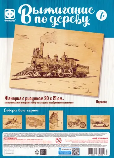 Основы для выжигания Паровоз обложка книги