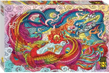 Пазл-500 Дракон и феникс обложка книги