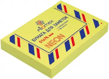 Блок для записей самоклеющийся, неоновый зеленый, 100 листов обложка книги