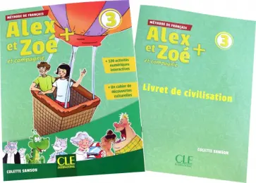 Colette Samson - Alex et Zoé + 3. A1. Livre de l'élève + Livret de Civilisation +CD Colette Samson - Alex et Zoé + 3. A1. Livre de l'élève + Livret de Civilisation +CD обложка книги