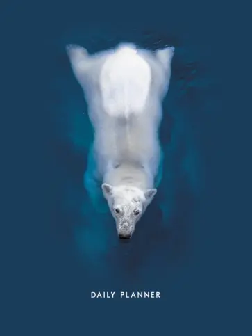 Ежедневник недатированный Polar bear, А6, 128 листов обложка книги