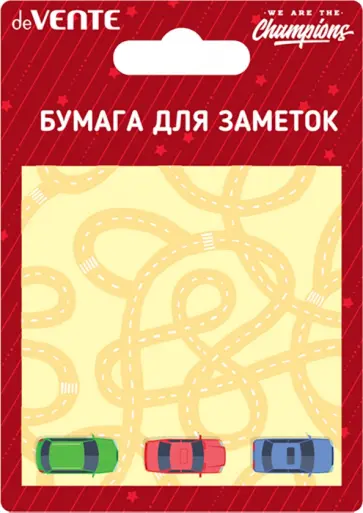 Клейкая бумага для заметок Champions, 30 листов, в ассортименте Клейкая бумага для заметок Champions, 30 листов, в ассортименте обложка книги