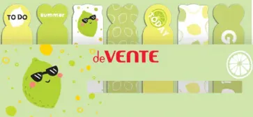 Этикетки-закладки Lime, 7 цветов обложка книги