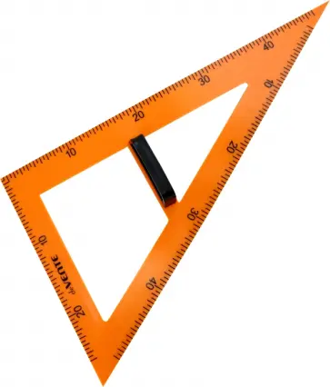 Угольник для классной доски 30°/60°/90° с ручкой обложка книги