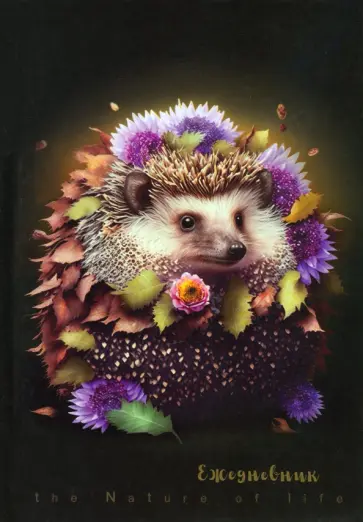 Ежедневник недатированный Милый ёжик, А5,128 листов обложка книги