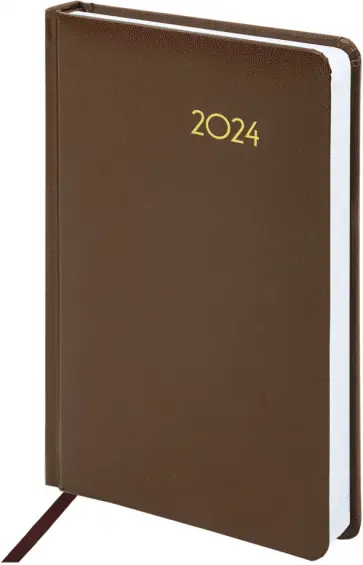 Ежедневник датированный на 2024 год Select, коричневый, А5 Ежедневник датированный на 2024 год Select, коричневый, А5 обложка книги