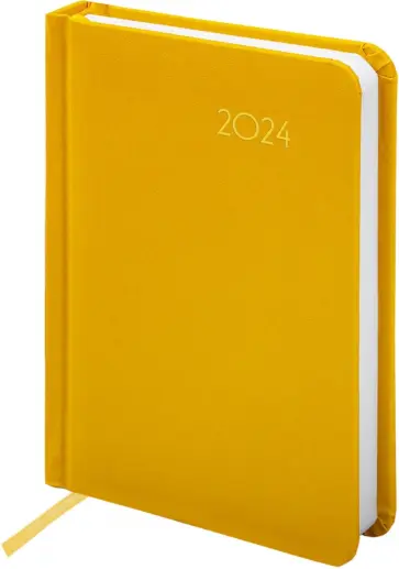Ежедневник датированный на 2024 год Select, желтый, А6 обложка книги