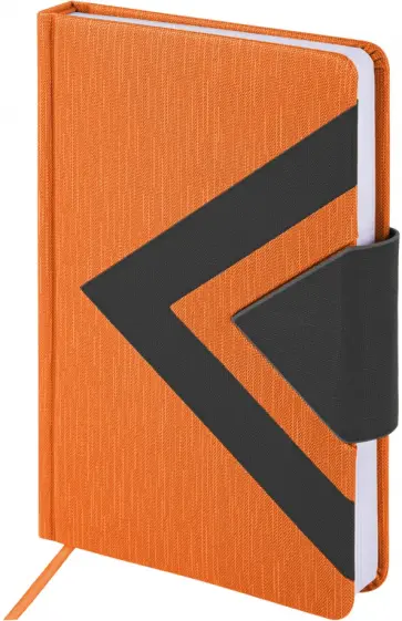 Ежедневник недатированный Waves, оранжевый/черный, А5, 160 листов обложка книги