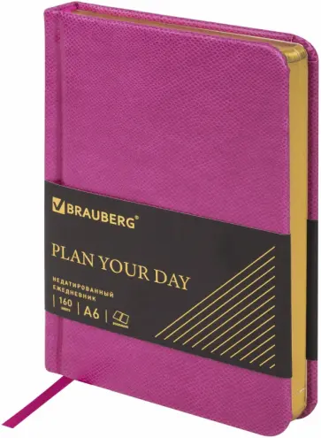 Ежедневник недатированный Iguana, розовый, А6, 160 листов обложка книги
