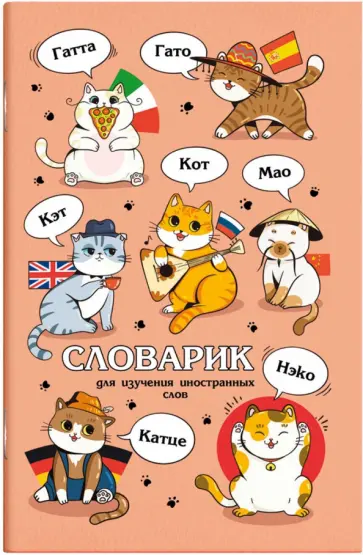 Словарик для изучения иностранных слов Иностранцы, А6, 32 листа обложка книги