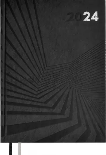 Ежедневник датированный на 2024 год Амальфи, черный, А5+, 176 листов обложка книги