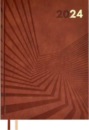 Ежедневник датированный на 2024 год Амальфи, коричневый, А5+, 176 листов обложка книги