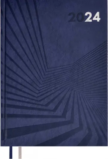 Ежедневник датированный на 2024 год Амальфи, темно-синий, А5+, 176 листов обложка книги
