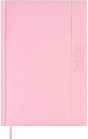 Ежедневник датированный на 2024 год Плонже эконом, розовый, А5, 176 листов обложка книги