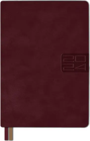 Ежедневник датированный на 2024 год Тиволи глосс, бордовый, А5, 176 листов обложка книги